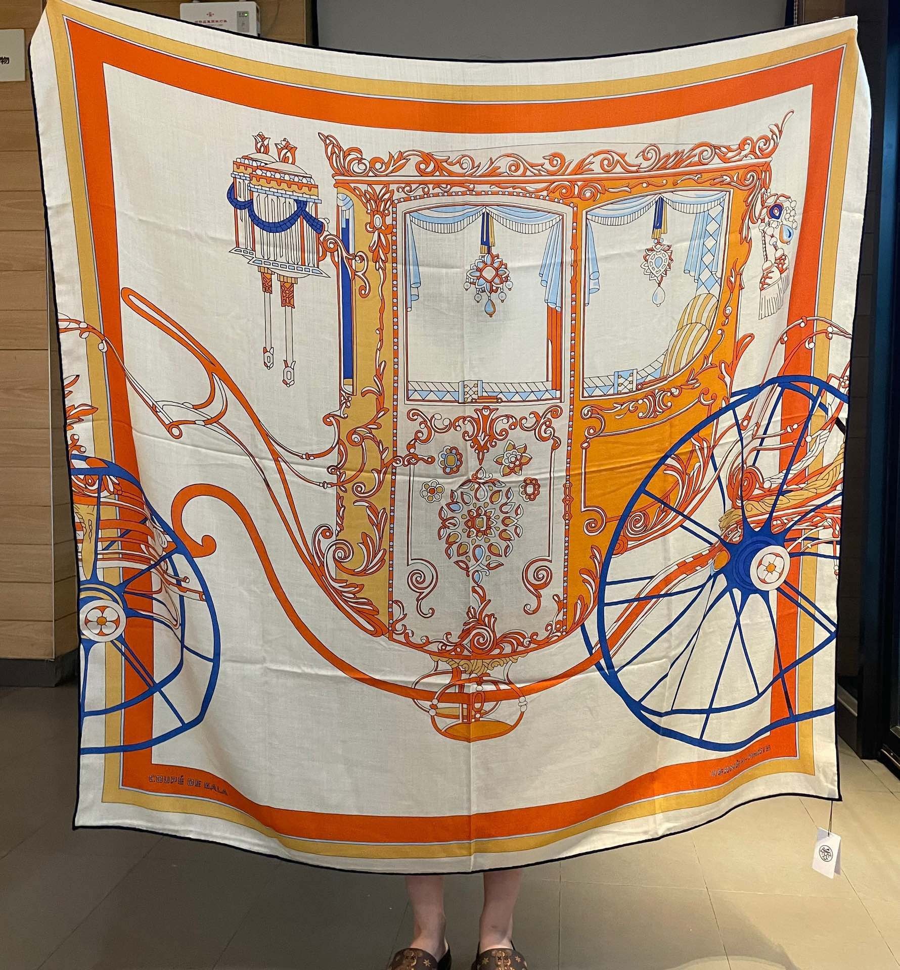 Hermes Square Towel-140*